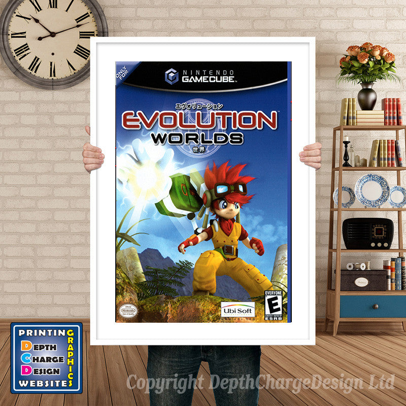 Evolution Worlds Gamecube Inspired Retro Gaming Poster A4 A3 A2 Or A1