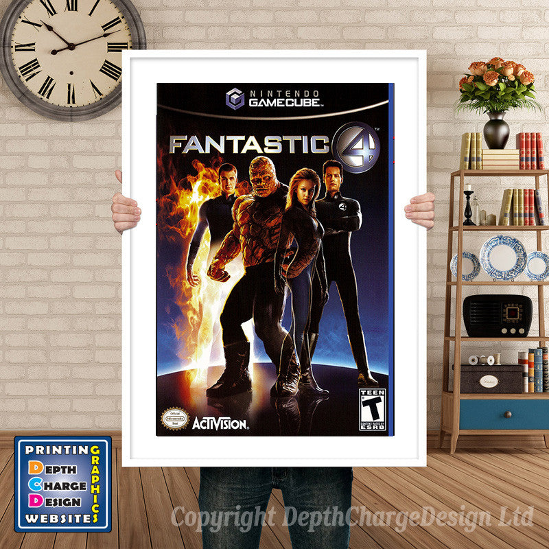 Fantastic 4 Gamecube Inspired Retro Gaming Poster A4 A3 A2 Or A1