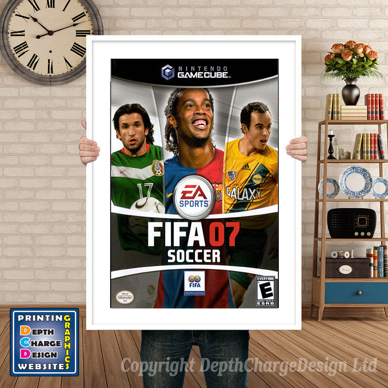 Fifa Soccer 07 Gamecube Inspired Retro Gaming Poster A4 A3 A2 Or A1