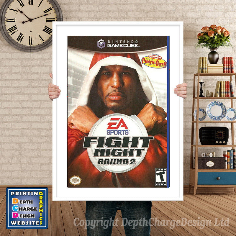 Fight Night Round2 Gamecube Inspired Retro Gaming Poster A4 A3 A2 Or A1