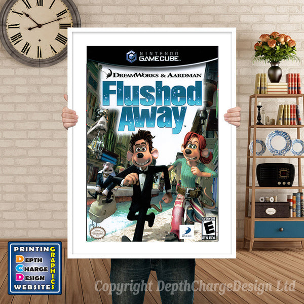 Flushed Away Gamecube Inspired Retro Gaming Poster