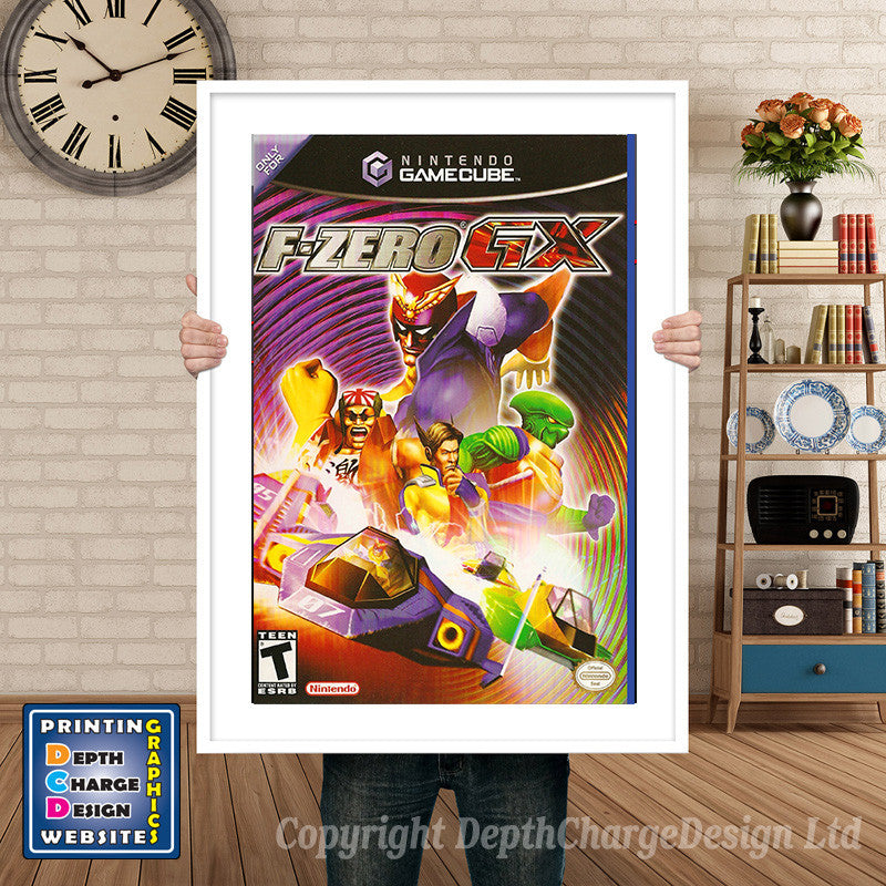 Fzerogx Gamecube Inspired Retro Gaming Poster A4 A3 A2 Or A1