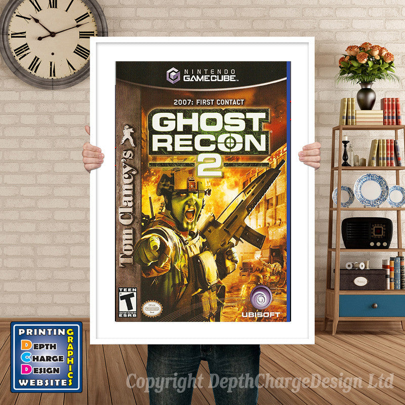 Ghost Recon 2 Gamecube Inspired Retro Gaming Poster A4 A3 A2 Or A1