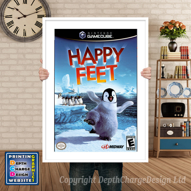 Happy Feet Gamecube Inspired Retro Gaming Poster A4 A3 A2 Or A1 – Happy Feet Gamecube Inspired Retro Gaming Poster