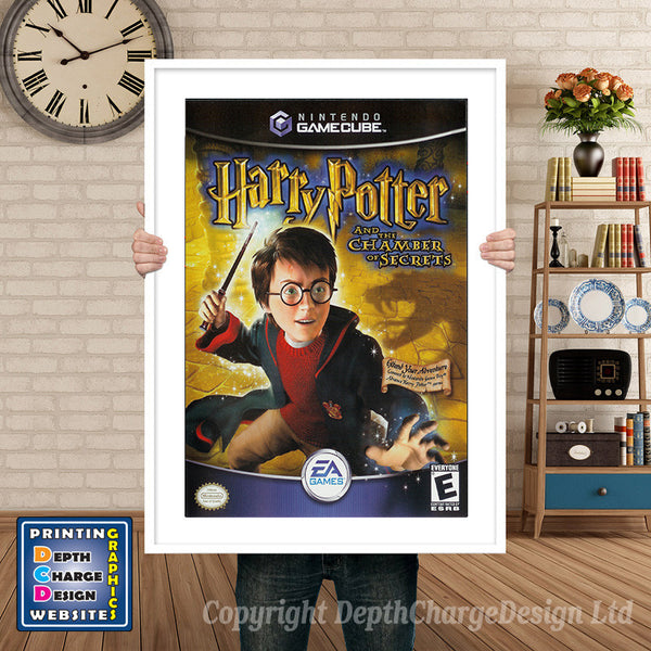 Harry Potter And The Chamber Of Secrets Gamecube Inspired Retro Gaming Poster