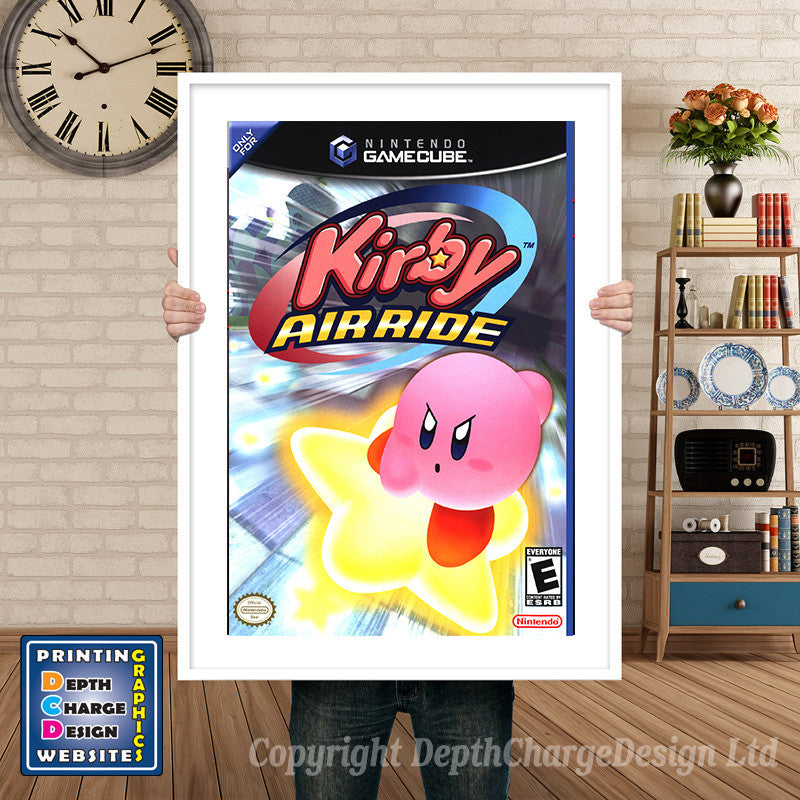 Kirby Airride Gamecube Inspired Retro Gaming Poster A4 A3 A2 Or A1