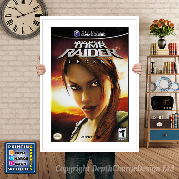 Lara Croft Tomb Raider Legend Gamecube Inspired Retro Gaming Poster