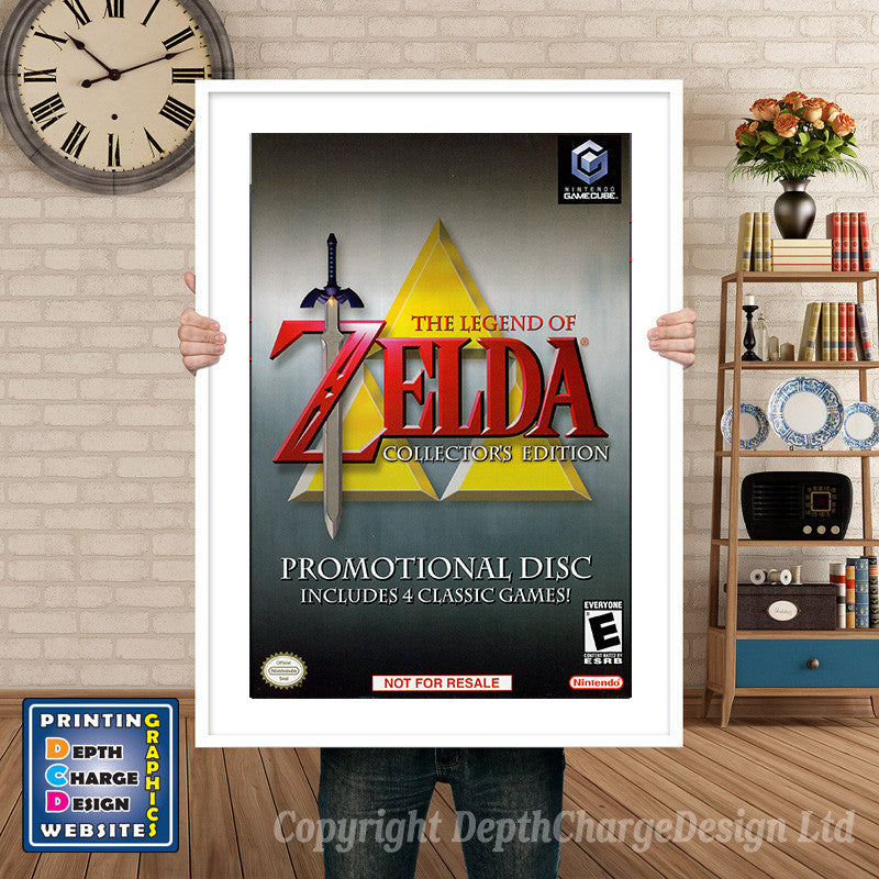 Legend Of Zelda Collectors Gamecube Inspired Retro Gaming Poster A4 A3 A2 Or A1