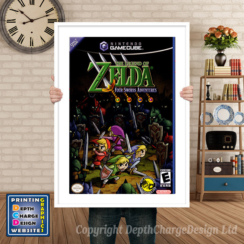 Legend Of Zelda Fours Words Adventures Gamecube Inspired Retro Gaming Poster A4 A3 A2 Or A1 – Legend Of Zelda Fours Words Adventures Gamecube Inspired Retro Gaming Poster