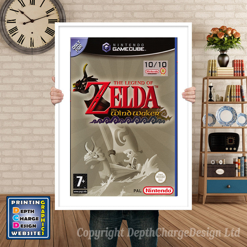 Legend Of Zelda The Wind Waker_Pal Gamecube Inspired Retro Gaming Poster A4 A3 A2 Or A1
