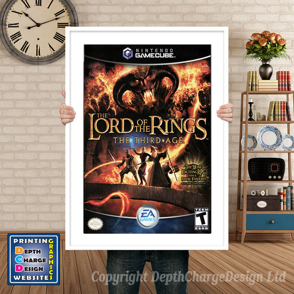 Lord Of The Rings The Third Age Gamecube Inspired Retro Gaming Poster