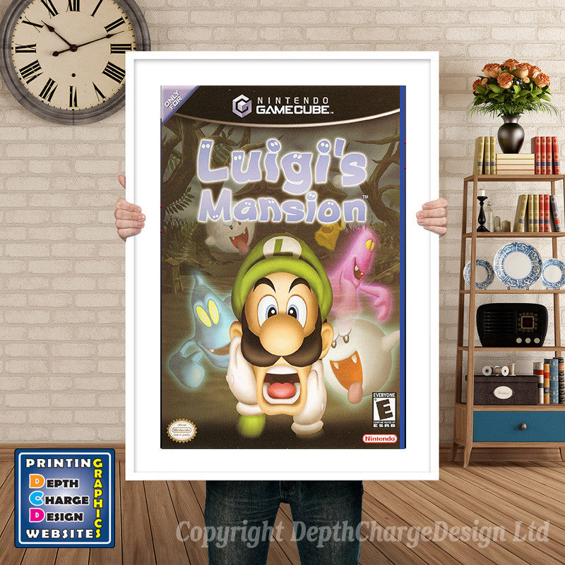 Luigis Mansion Gamecube Inspired Retro Gaming Poster A4 A3 A2 Or A1