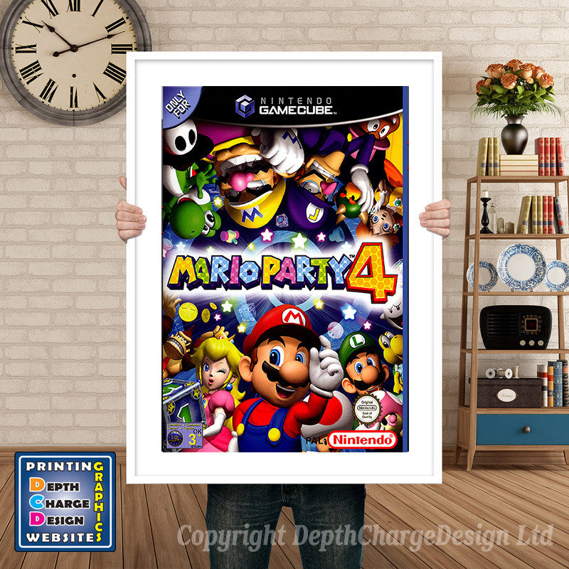 Mario Party 4_Pal Gamecube Inspired Retro Gaming Poster A4 A3 A2 Or A1
