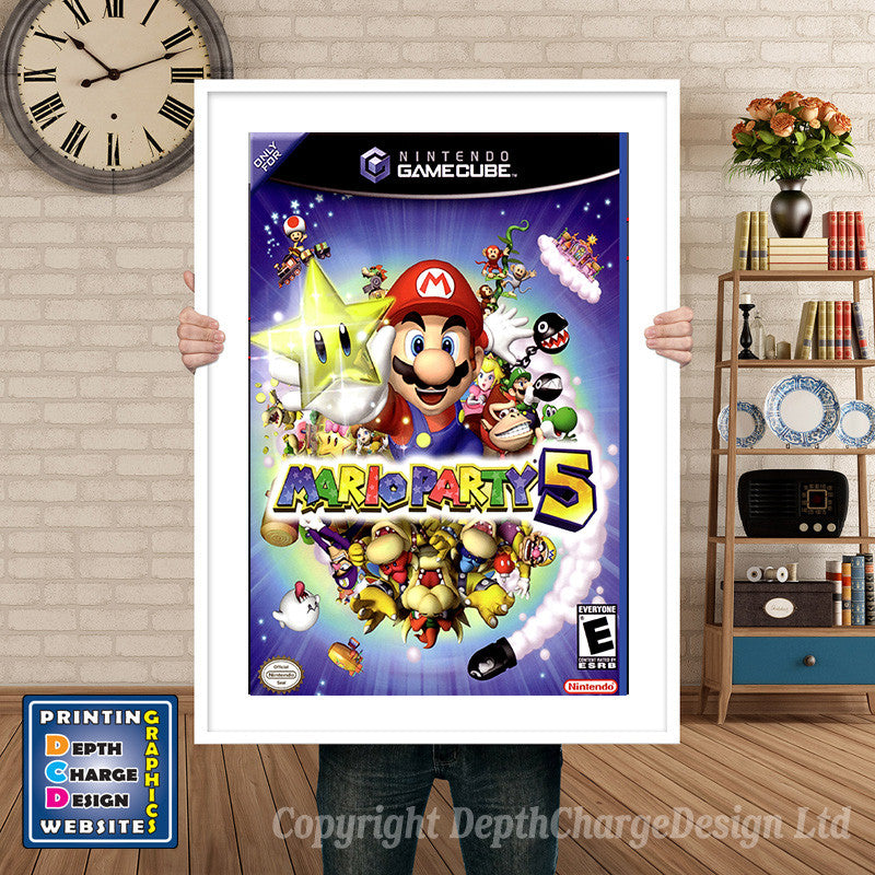 Mario Party 5 Gamecube Inspired Retro Gaming Poster A4 A3 A2 Or A1