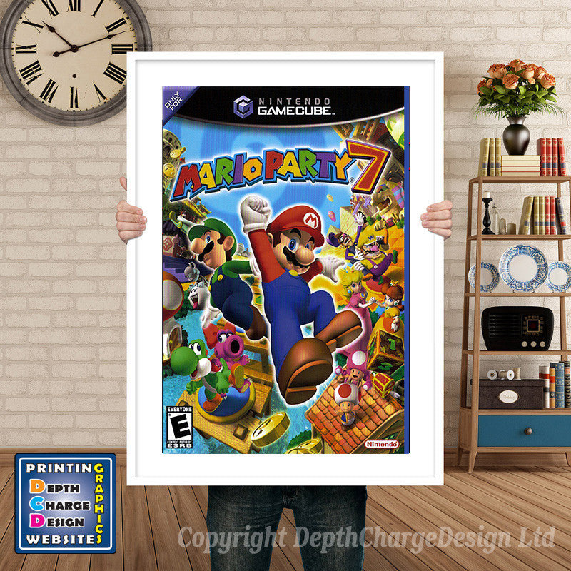 Mario Party 7 Gamecube Inspired Retro Gaming Poster A4 A3 A2 Or A1