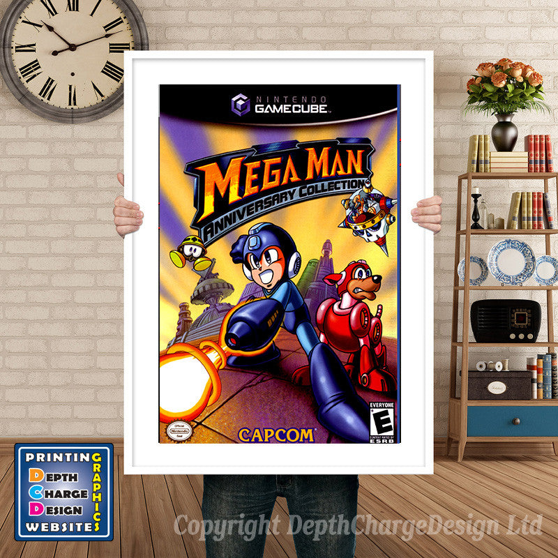 Mega Man Anniversary Collection Gamecube Inspired Retro Gaming Poster A4 A3 A2 Or A1