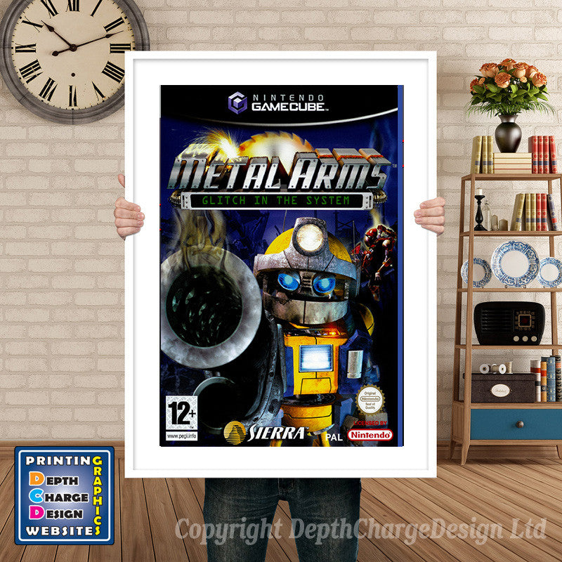 Metal Arms Glitch In The System_Pal Gamecube Inspired Retro Gaming Poster A4 A3 A2 Or A1