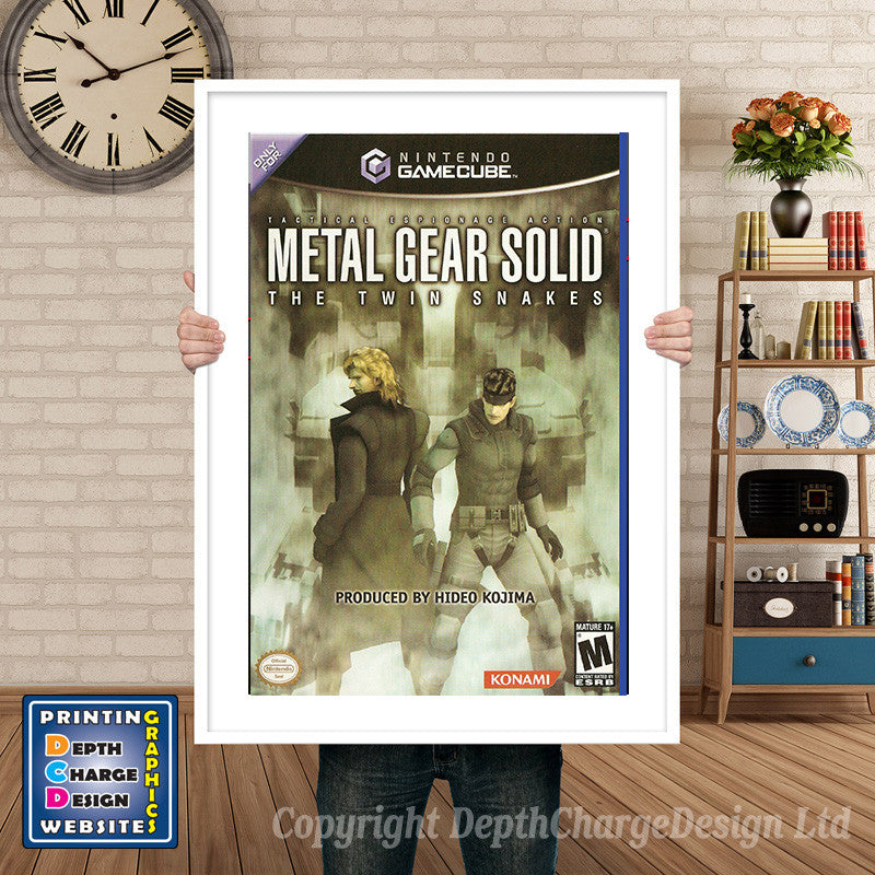 Metal Gears Olid The Twin Snakes Gamecube Inspired Retro Gaming Poster A4 A3 A2 Or A1 – Metal Gears Olid The Twin Snakes Gamecube Inspired Retro Gaming Poster