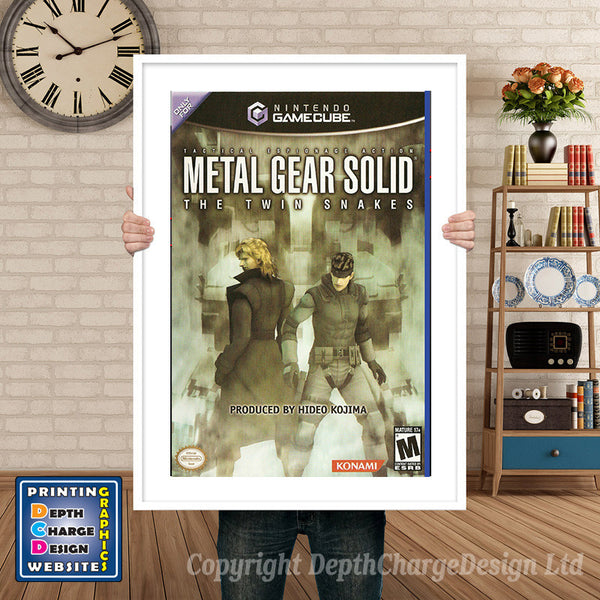 Metal Gears Olid The Twin Snakes Gamecube Inspired Retro Gaming Poster