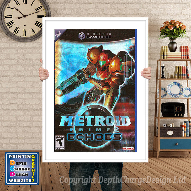 Metroid Prime 2 Echoes Gamecube Inspired Retro Gaming Poster A4 A3 A2 Or A1