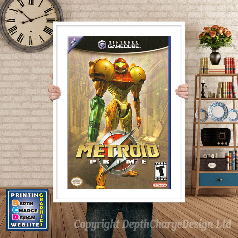 Metroid Prime Gamecube Inspired Retro Gaming Poster A4 A3 A2 Or A1