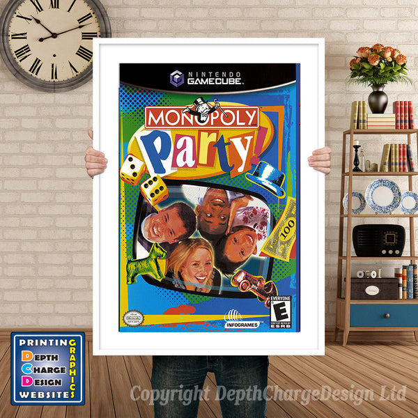 Monopoly Party Gamecube Inspired Retro Gaming Poster