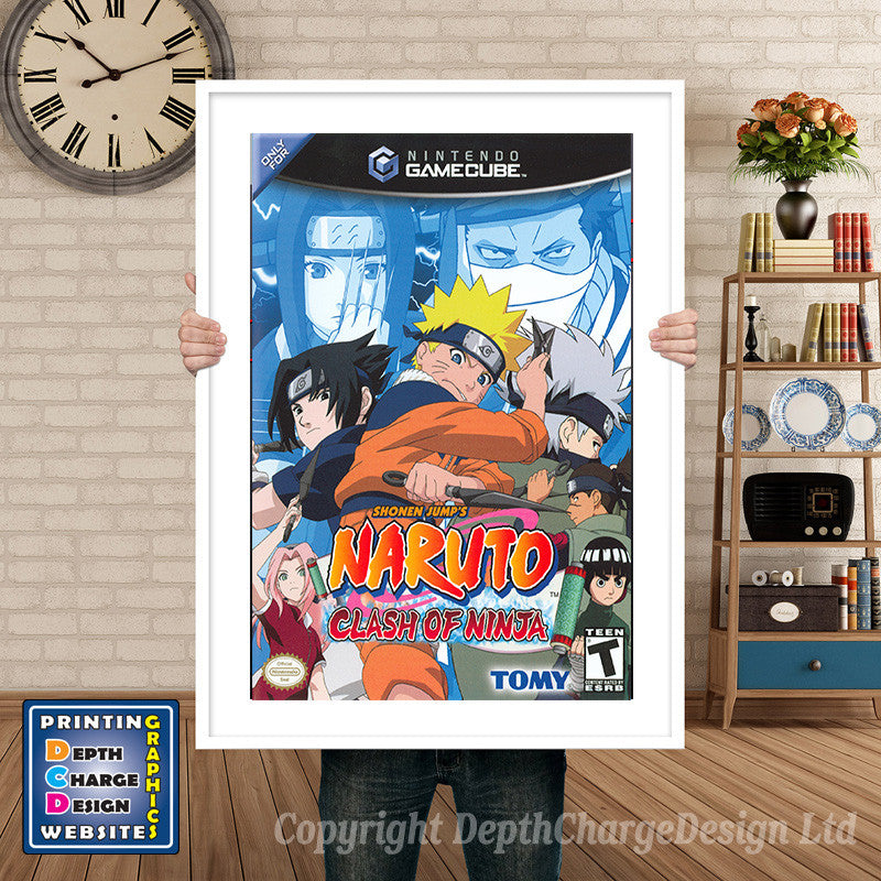 Naruto Clash Of Ninja Gamecube Inspired Retro Gaming Poster A4 A3 A2 Or A1