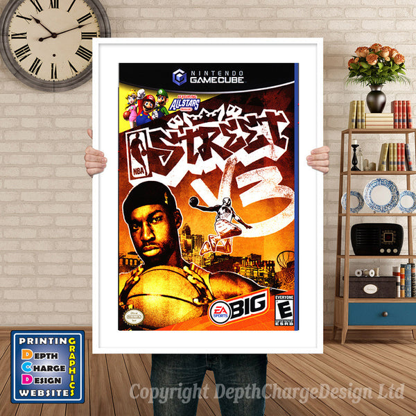 Nba Streetv3 Gamecube Inspired Retro Gaming Poster