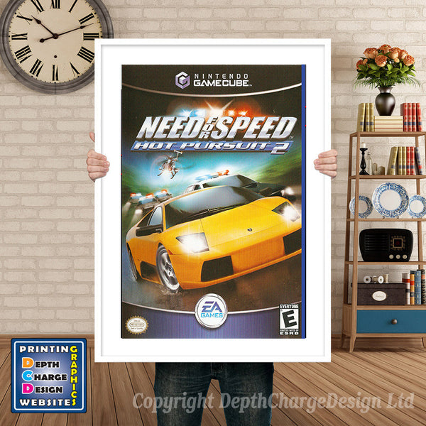 Need For Speed Hotpursuit 2 Gamecube Inspired Retro Gaming Poster
