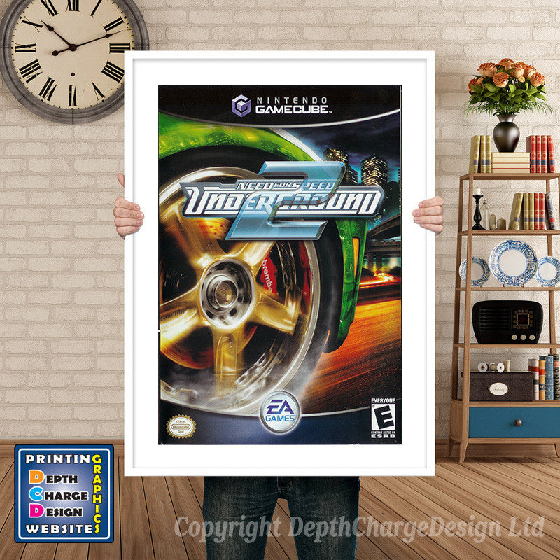 Need For Speed Underground 2 Gamecube Inspired Retro Gaming Poster A4 A3 A2 Or A1