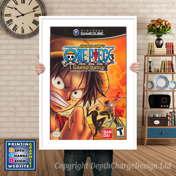 One Piece Grand Battle Gamecube Inspired Retro Gaming Poster