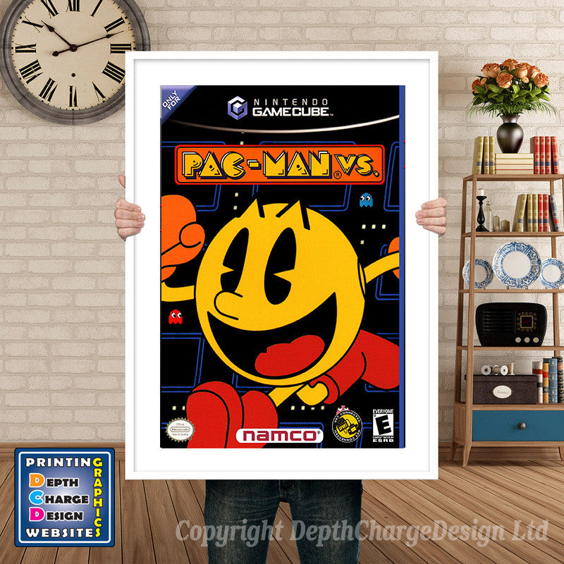 Pacman Vs Gamecube Inspired Retro Gaming Poster A4 A3 A2 Or A1