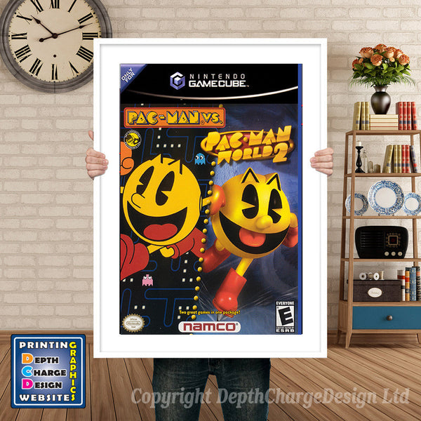 Pacman Vs Pacman World2 Gamecube Inspired Retro Gaming Poster