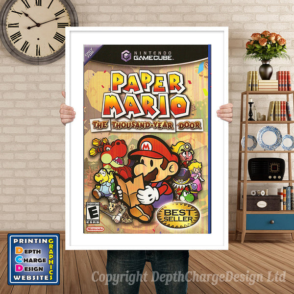 Paper Mario The Thous And Year Door Gamecube Inspired Retro Gaming Poster
