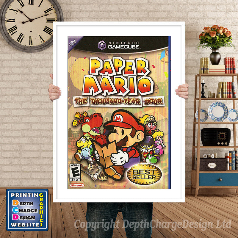 Paper Mario The Thous And Year Door Gamecube Inspired Retro Gaming Poster A4 A3 A2 Or A1