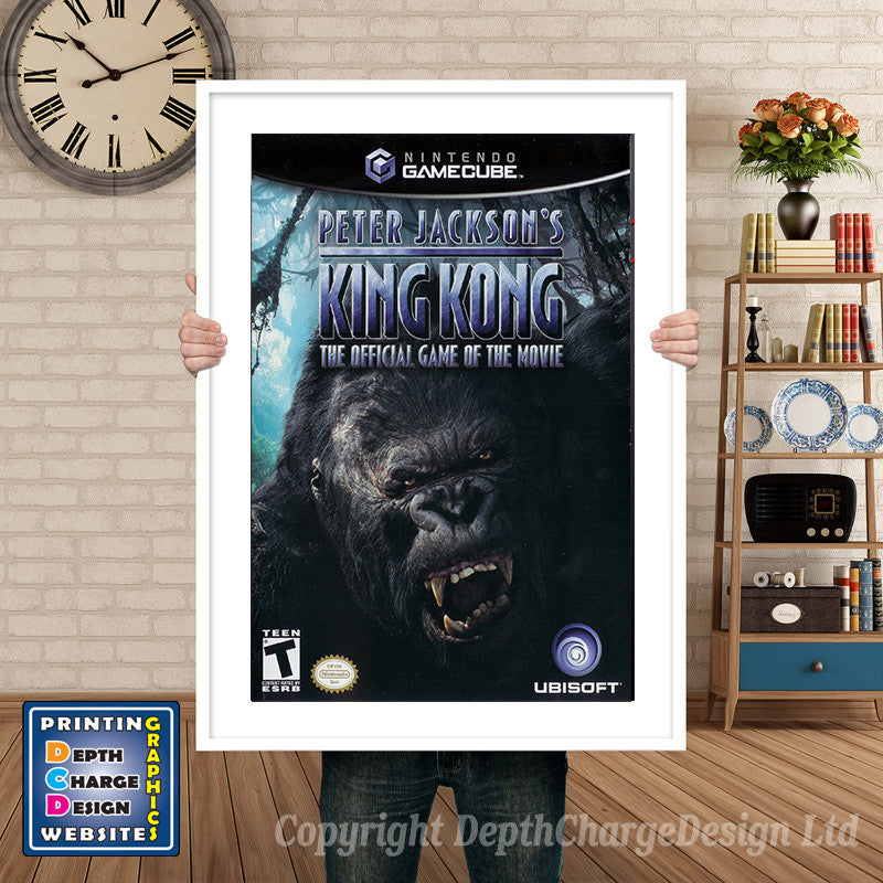 Peter Jacksons King Kong Gamecube Inspired Retro Gaming Poster A4 A3 A2 Or A1