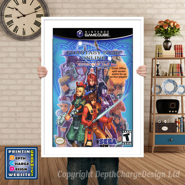 Phantasy Star Online I And Ii Plus Gamecube Inspired Retro Gaming Poster