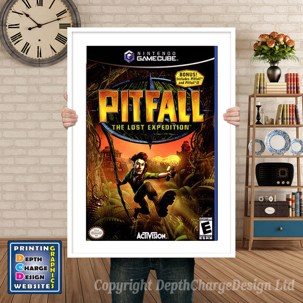 Pit Fall The Lost Expedition Gamecube Inspired Retro Gaming Poster