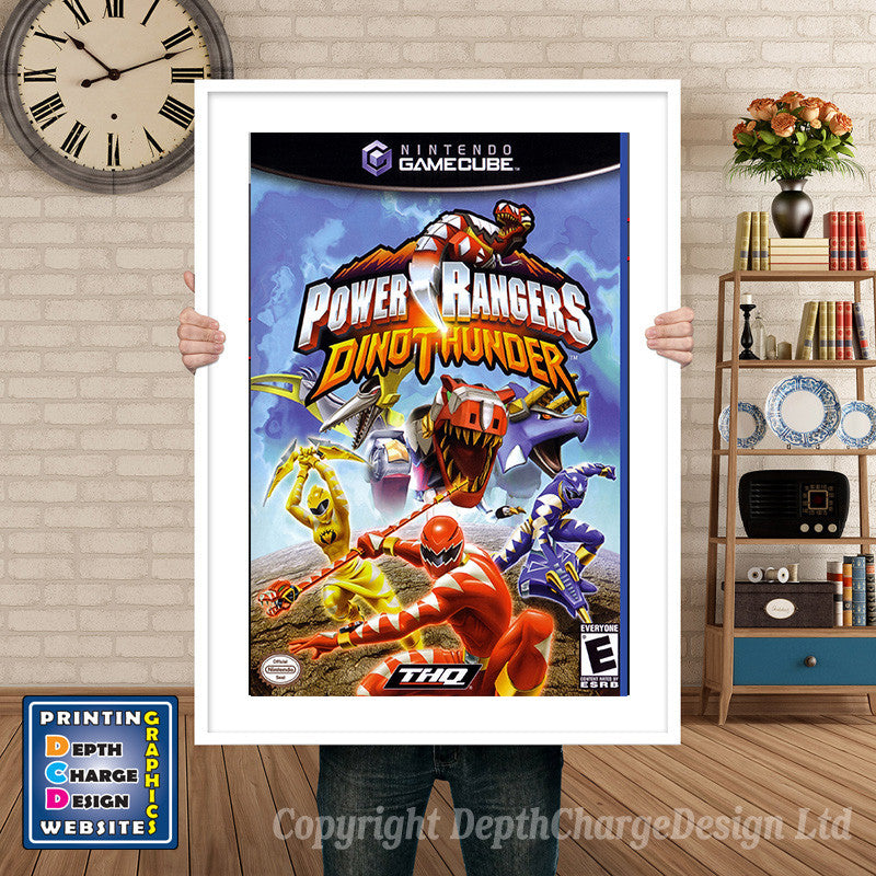 Power Rangers Dino Thunder Gamecube Inspired Retro Gaming Poster A4 A3 A2 Or A1 – Power Rangers Dino Thunder Gamecube Inspired Retro Gaming Poster