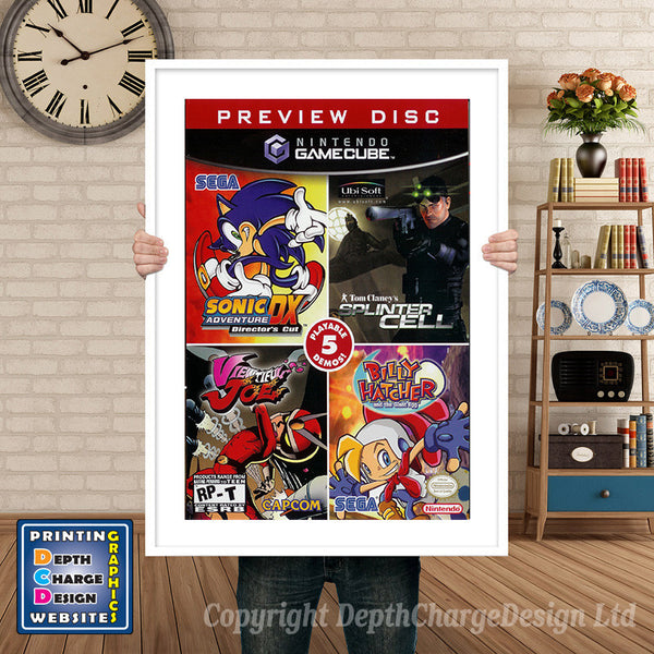 Preview Disc Gamecube Inspired Retro Gaming Poster