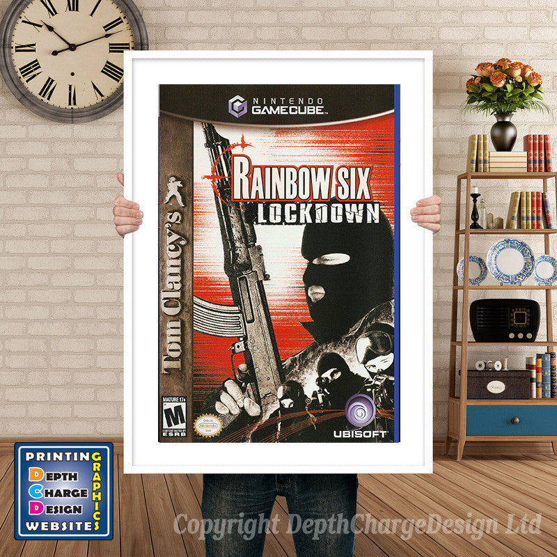 Rainbow Six Lockdown Gamecube Inspired Retro Gaming Poster A4 A3 A2 Or A1