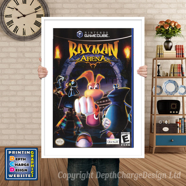 Rayman Arena Gamecube Inspired Retro Gaming Poster