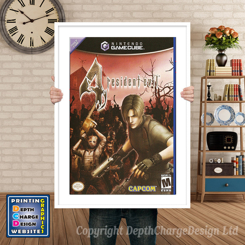 Resident Evil 4 Gamecube Inspired Retro Gaming Poster A4 A3 A2 Or A1