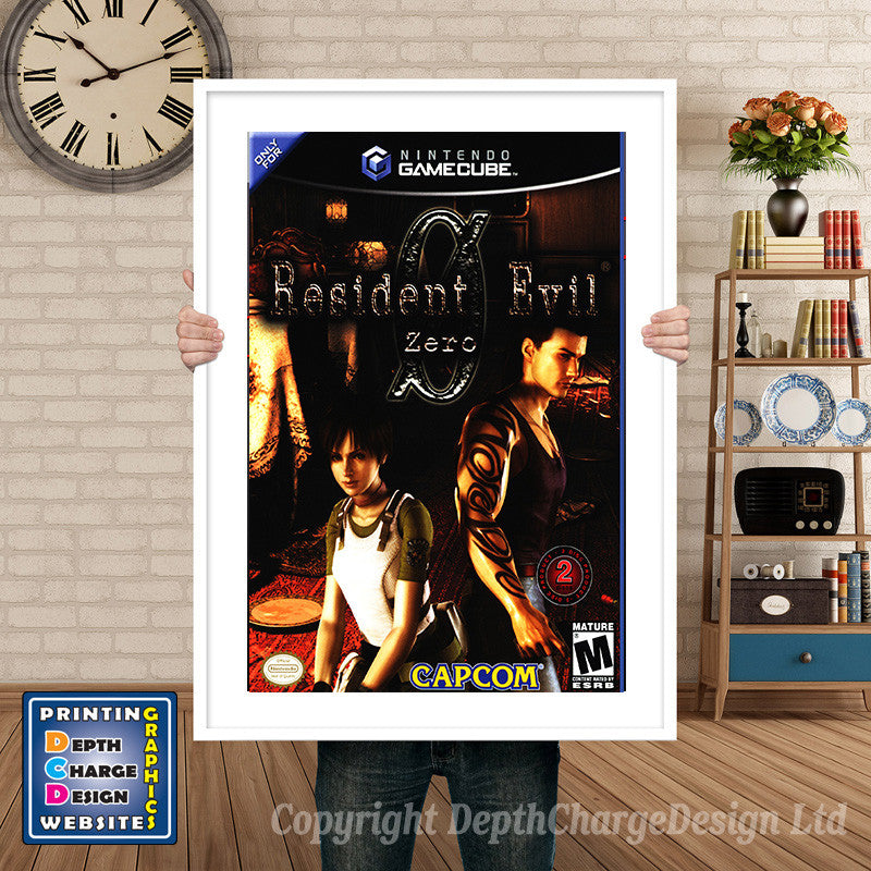 Resident Evil_Zero Gamecube Inspired Retro Gaming Poster A4 A3 A2 Or A1