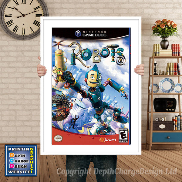 Robots Gamecube Inspired Retro Gaming Poster