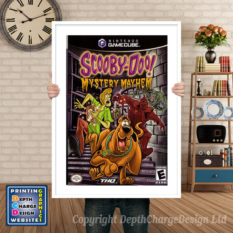 Scooby Doo Mystery Mayhem Gamecube Inspired Retro Gaming Poster A4 A3 A2 Or A1