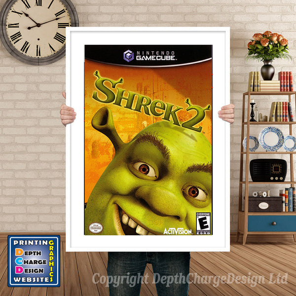 Shrek2 Gamecube Inspired Retro Gaming Poster