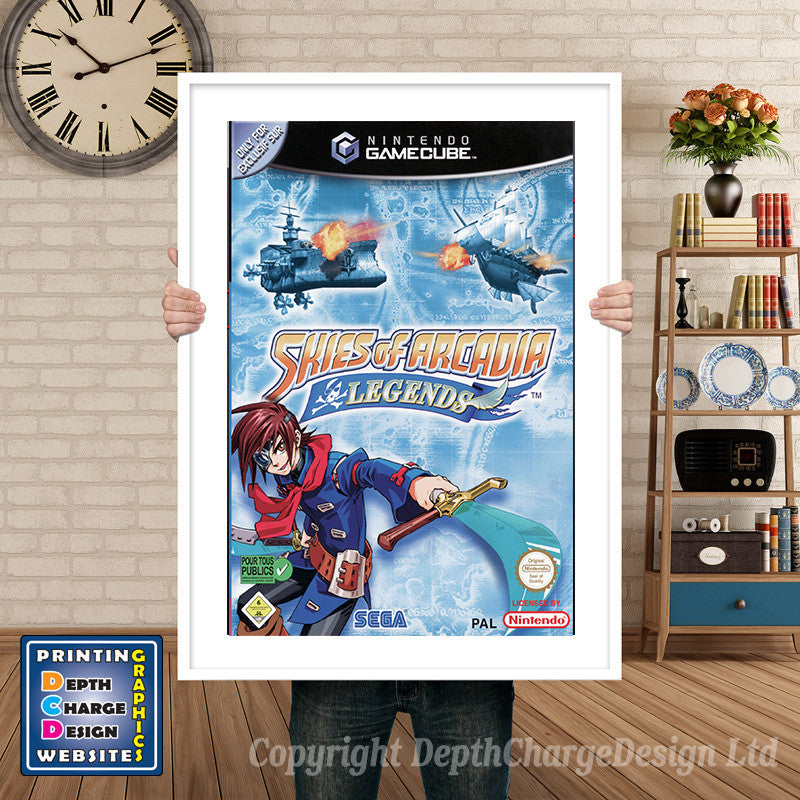 Skies Of Arcadia Legends_De Gamecube Inspired Retro Gaming Poster A4 A3 A2 Or A1