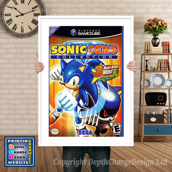 Sonic Gems Collection Gamecube Inspired Retro Gaming Poster