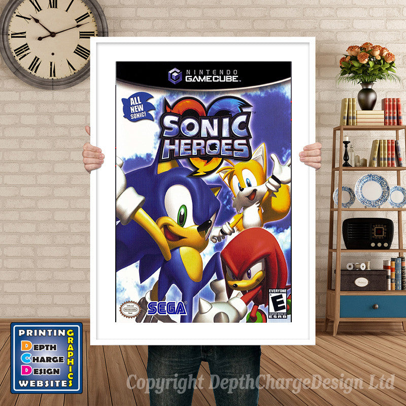 Sonic Heroes Gamecube Inspired Retro Gaming Poster A4 A3 A2 Or A1